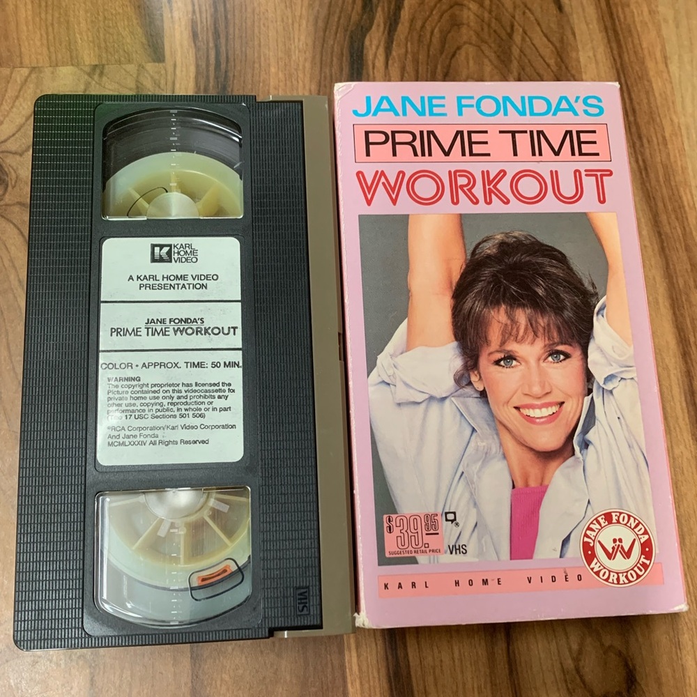 Jane Fonda's Prime Time Workout VHS 1984 - TESTED-RARE - Case and Tape LIKE NEW